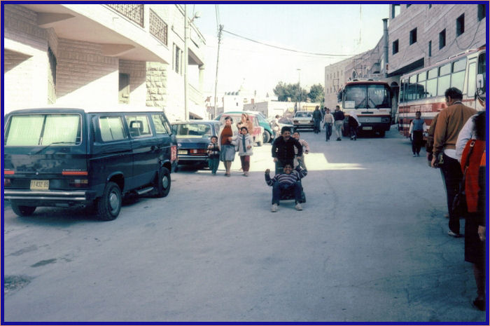 Arab children playing in street of Bethlehem